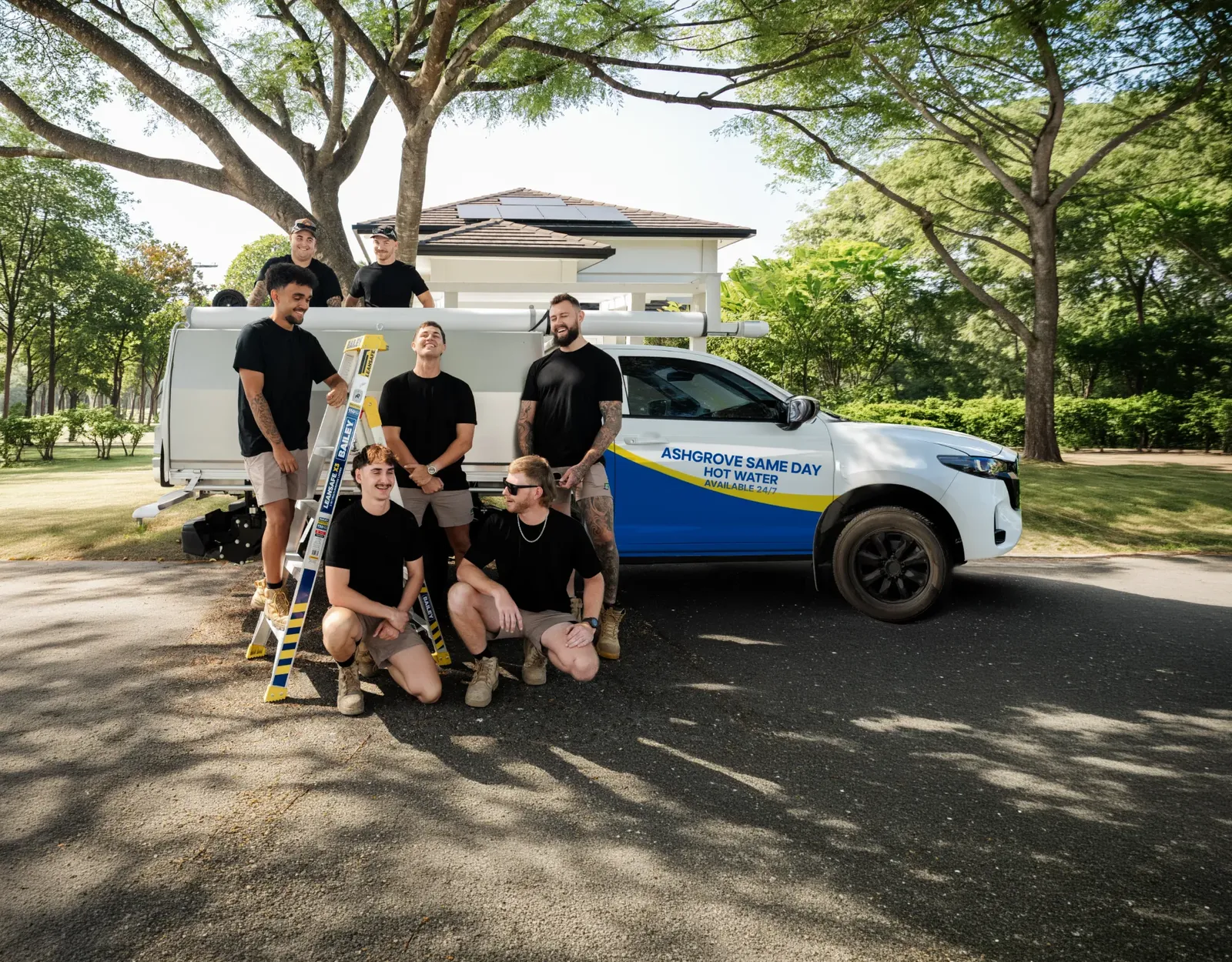 Ashgrove Same Day Hot Water team and ute